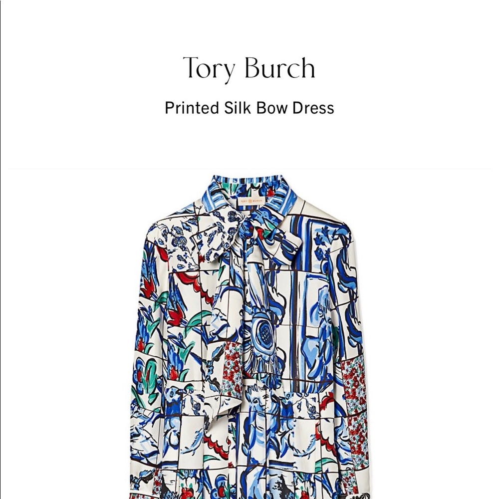 Tory Burch Printed Bow silk dress